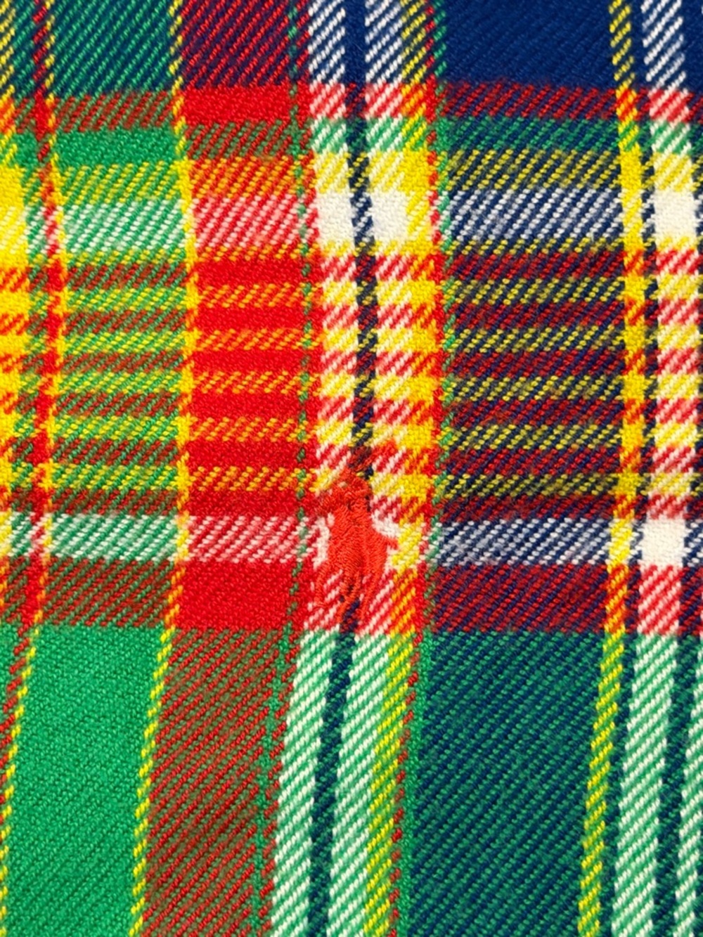 Polo Ralph Lauren Big & Tall Green/Blue Multi Plaid Flannel Mens XXL/TTG - Picture 2 of 6